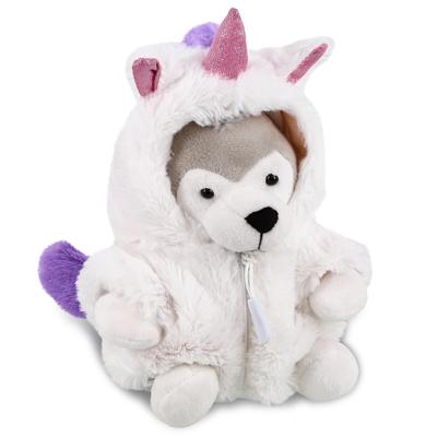 DolliBu Wolf Unicorn Plush Stuffed Animal Toy with Removable Outfit - 6 inches