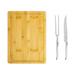 French Home Laguiole Stainless-Steel Carving Set with Wood Cutting Board - Silver