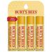 Burt S Bees Lip Balm Stocking Stuffers Moisturizing Lip Care Holiday Gift 100% Natural Original Beeswax With Vitamin E & Peppermint Oil (4 Pack)