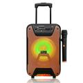 8 Portable Trolley Bluetooth Speaker Small PA System Stereo Heavy Bass Sound Karaoke Machine Microphone speaker with 8 Subwoofer Mic