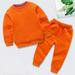 Baby Deals!Fall Outfits Boys Toddler Girls Boys Solid T-Shirt Kids Long Sleeve Thin Pullover Toddler Baby Tops Blouse and Sweatpants Outfit Set Cotton Toddlers Halloween Outfits for Boys 9-10 Years