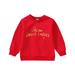 Hoodies for Teen Girls Christmas Letter Long Sleeve Xmas Outfit Toddler Shirt