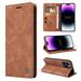 Nalacover Wallet Case for iPhone 11 Pro Max - Flip Purse Case with Card Holder Kickstand Suction Cup Premium Business PU Leather Shockproof Phone Cover for iPhone 11 Pro Max - Brown