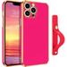 iPhone 13 Pro Max Phone Case iPhone 13 Pro Max Case Slim Fit Soft TPU with Adjustable Wristband Kickstand Scratch Resistant Shockproof Protective Cover for iPhone 13 Pro Max 6.7 Hot Pink