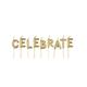 Amscan 'Celebrate' Metallic Gold Celebration Pick Cake Wax Candles 9 Pieces