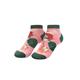 Bamboo Ladies Trainer Socks By Powder - Crane - Pink