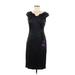 Jax Casual Dress - Sheath Scoop Neck Short sleeves: Black Print Dresses - Women's Size 6