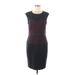 The Limited Casual Dress - Sheath Scoop Neck Sleeveless: Burgundy Color Block Dresses - New - Women's Size 8