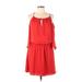 H&M Casual Dress - A-Line Keyhole Sleeveless: Red Print Dresses - Women's Size 12