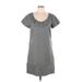 Gap Cocktail Dress - Shift Scoop Neck Short sleeves: Gray Dresses - Women's Size 10