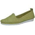 Andrea Conti Damen Slipper 0027449 Ballerina Mokassins bequem flexibel trendy, Größe:40 EU, Farbe:Grün