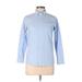 Nordstrom Long Sleeve Button Down Shirt: Blue Solid Tops - Women's Size 14