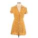 Cotton Candy LA Casual Dress: Yellow Dresses - Women's Size Large