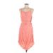 Splendid Casual Dress - Mini Scoop Neck Sleeveless: Pink Print Dresses - Women's Size Medium
