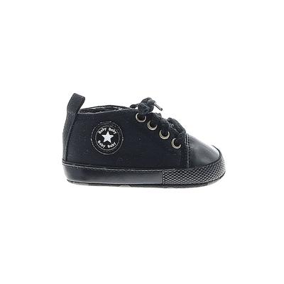 Baby Booties: Black Print Shoes - Kids Boy's Size 2
