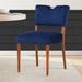 Corrigan Studio® Lluviana Full Back Side Chair Wood/Upholstered in Blue | 33.09 H x 23.09 W x 19.09 D in | Wayfair EAC71C6D6AFE42C4AF1426DCB426EEC1