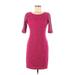 Laundry by Shelli Segal Casual Dress: Burgundy Dresses - Women's Size 2