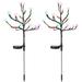 2-Pieces Solar Cherry Blossom Flower Lights - Multicolor