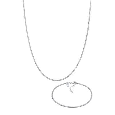 KUZZOI Panzerarmband Kette Basic 925 Silber Herren