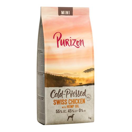 2x1 kg Probierpaket Coldpressed Mini Schweizer Poulet, Purizon Trockenfutter