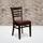 Flash Furniture HERCULES Ladder Back Wood Restaurant Accent Chair, Burgundy Vinyl Seat/Walnut Wood Frame