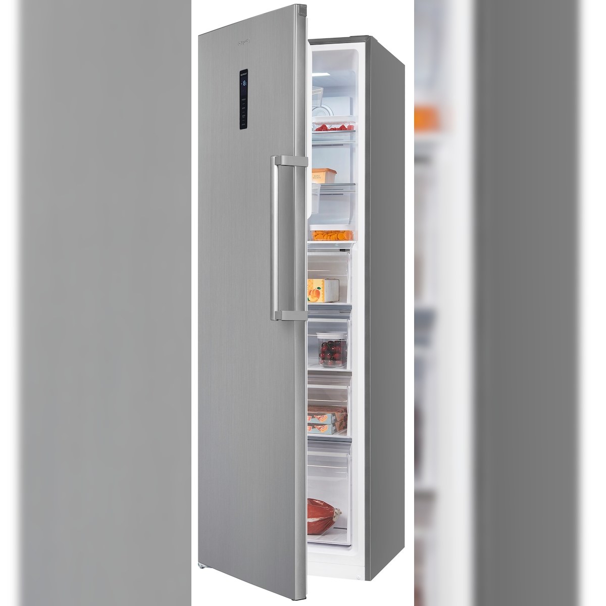 Exquisit Gefrierschrank GS295-NF-H-040D inoxlook | Gefrierschrank NoFrost 274 L Volumen | 4* Schnellgefrieren | Alarm | Gefrierschrank Gross Image