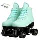 DOSUNO Roller Skate Shoes for Women Men PU Leather High-top Double-Row Purple Roller Skating for Girls Beginner Adult Indoor and Outdoor Roller Derby Skates,Black Wheel,UK 4.5/EU 37