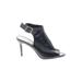 Vince Camuto Heels: Black Print Shoes - Women's Size 7 - Peep Toe