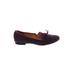 Cole Haan Flats: Slip-on Chunky Heel Casual Burgundy Shoes - Women's Size 11 - Almond Toe