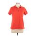 Lands' End Short Sleeve Polo Shirt: Orange Tops - Women's Size Medium