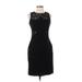 Lauren by Ralph Lauren Casual Dress - Party High Neck Sleeveless: Black Print Dresses - Women's Size 4