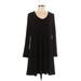 Karen Kane Casual Dress - Mini Scoop Neck Long sleeves: Black Print Dresses - Women's Size Large