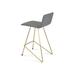 sohoConcept Corona Bar & Counter Stool Metal in Gray/Yellow | 37.5 H x 17.5 W x 19 D in | Wayfair CORUPH-CAT-BAR-BRS-03