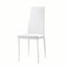 Latitude Run® Metal Side Chair in Faux Leather/Upholstered/Metal in White | 38.6 H x 19.8 W x 16.5 D in | Wayfair A768E37B7ADF4B2C94F631510BA0855E