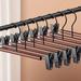 Rebrilliant Methel Hangers w/ Clips for Skirt/Pants Wood/Metal in Black/Brown | 4.72 H x 12.4 W in | Wayfair 47078F76E0A84567B2E548225127D226