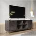 Latitude Run® Cillian 78.74" W TV Stand Modern Entertainment Center Adjustable Storage Cabinet TV Console in Brown/Gray | Wayfair