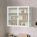 Latitude Run® Chidozie 27.5" Contemporary Glass-Doors Wall Cabinet-2 Door Design, 3-Tier Storage in White | 23.62 H x 27.56 W x 9.06 D in | Wayfair