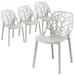 LeisureMod Modern Cornelia Dining Chair, Set of 4 Leisuremod C18SGR4