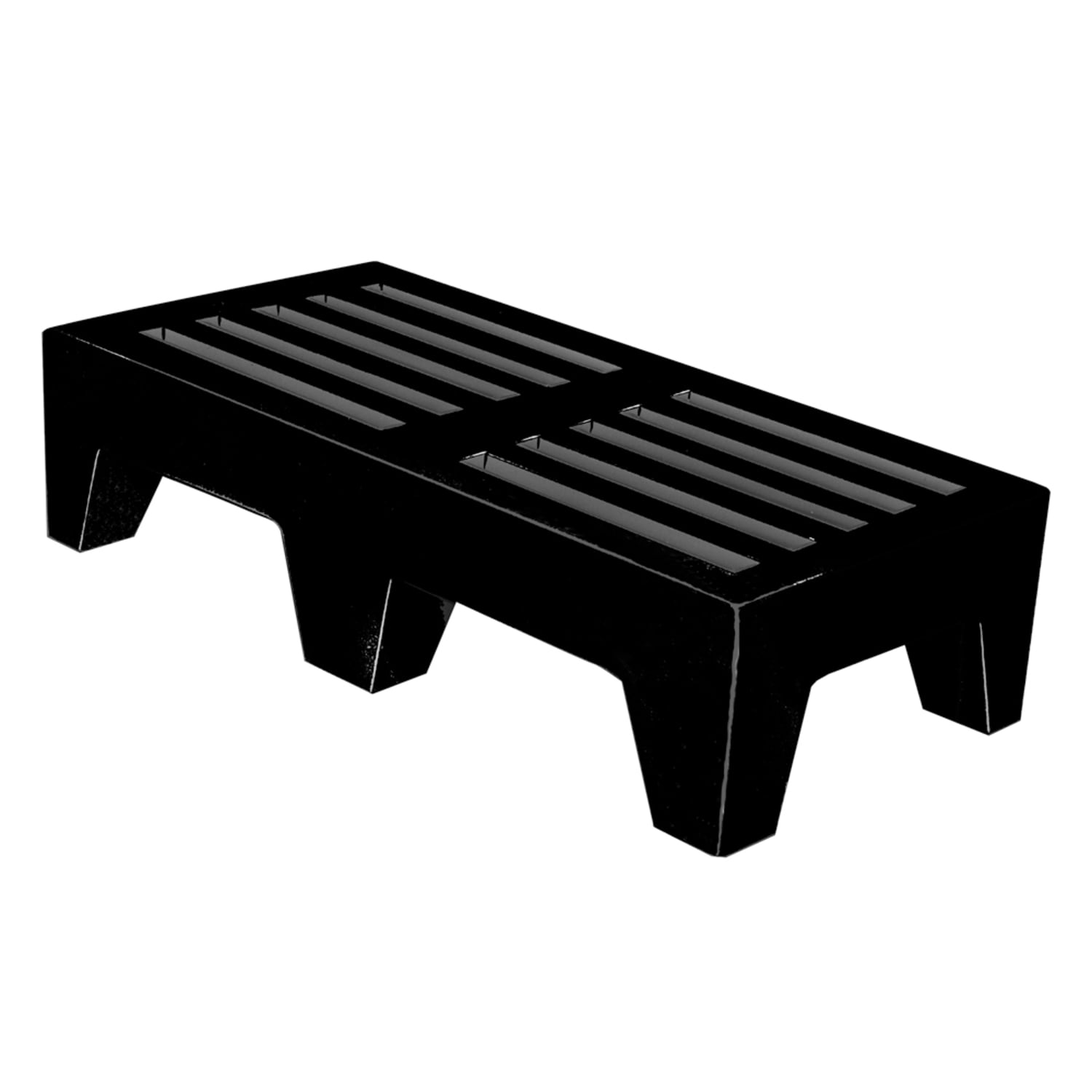 Winholt DPLSQ-5-1222-BK 60" Stationary Dunnage Rack w/ 2200 lb Capacity, Plastic, Black