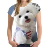 Magliette da donna estive magliette per cani carini magliette con stampa 3D di moda maglietta con