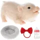 Silicone Pig Doll Toy with Pig Bowknot Nursing Bottle Sleeping Pad Mini Soft Lifelike Animal Pig