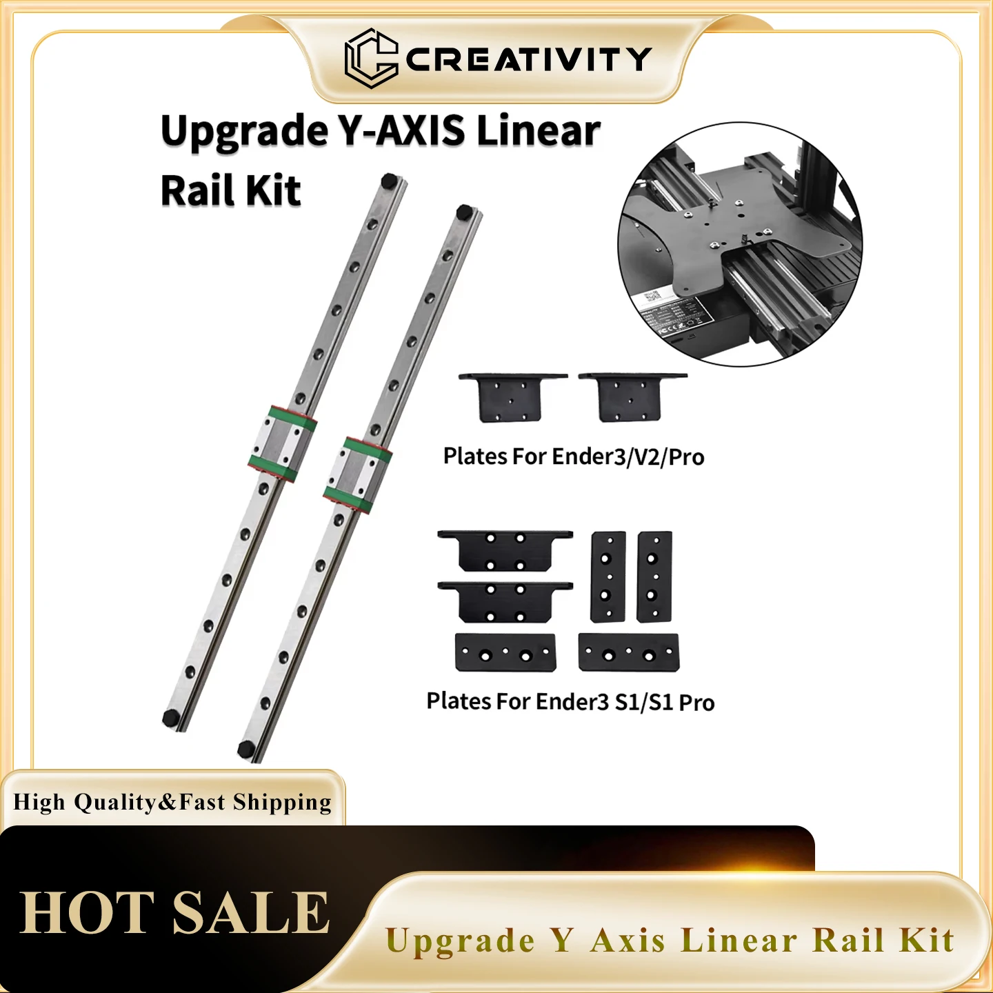Kreativitäts-Upgrade-Kit X-Achse MGN9H/Y-Achse MGN12H 315/300 mm Linearführungs-Kit für Ender3/Ender3 Pro/Ender3 V2 3D-Drucker Image