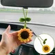 Handgemachte Sonnenblume Autos piegel hängen Zubehör für Frauen Auto Styling Dekor Auto Ornament