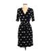 Apt. 9 Casual Dress - Wrap: Black Dresses - Women's Size Medium
