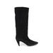 Nine West Boots: Black Solid Shoes - Women's Size 8 - Almond Toe