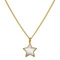 Gold Plated Sterling Silver Mother Of Pearl Star Necklace