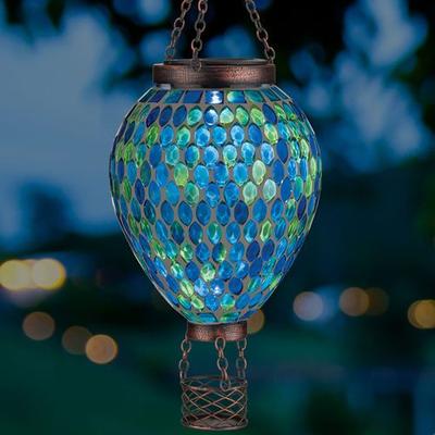 Mosaic Hot Air Balloon Solar Lantern Multi Cool , ...