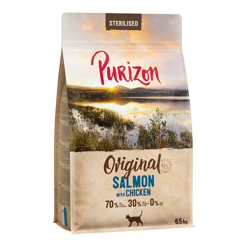 10 € Rabatt: 6,5 kg Purizon - Sterilised Adult Lachs mit Huhn