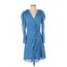 Rebecca Taylor Casual Dress - Wrap: Blue Hearts Dresses - Women's Size 5