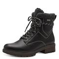 Tamaris Damen Combat Boots, Frauen Stiefeletten,DUOtex,TOUCHit-Fußbett,wasserabweisend,warm gefüttert,winterschuhe,stiefel,BLACK,38 EU